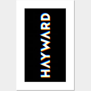 Hayward California CMYK Glitch Type Posters and Art